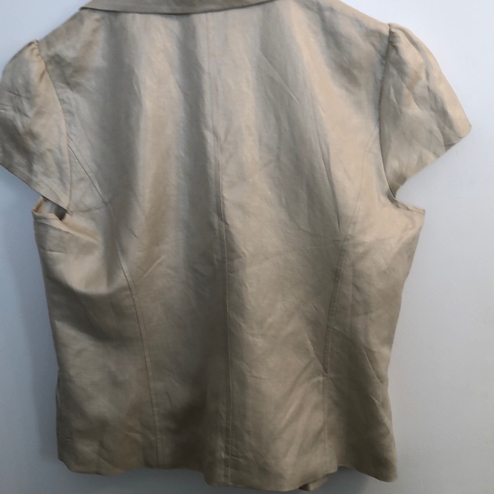 NWOT Sandro Linen Blend Cap Sleeves Blazer size L - Picture 4 of 7
